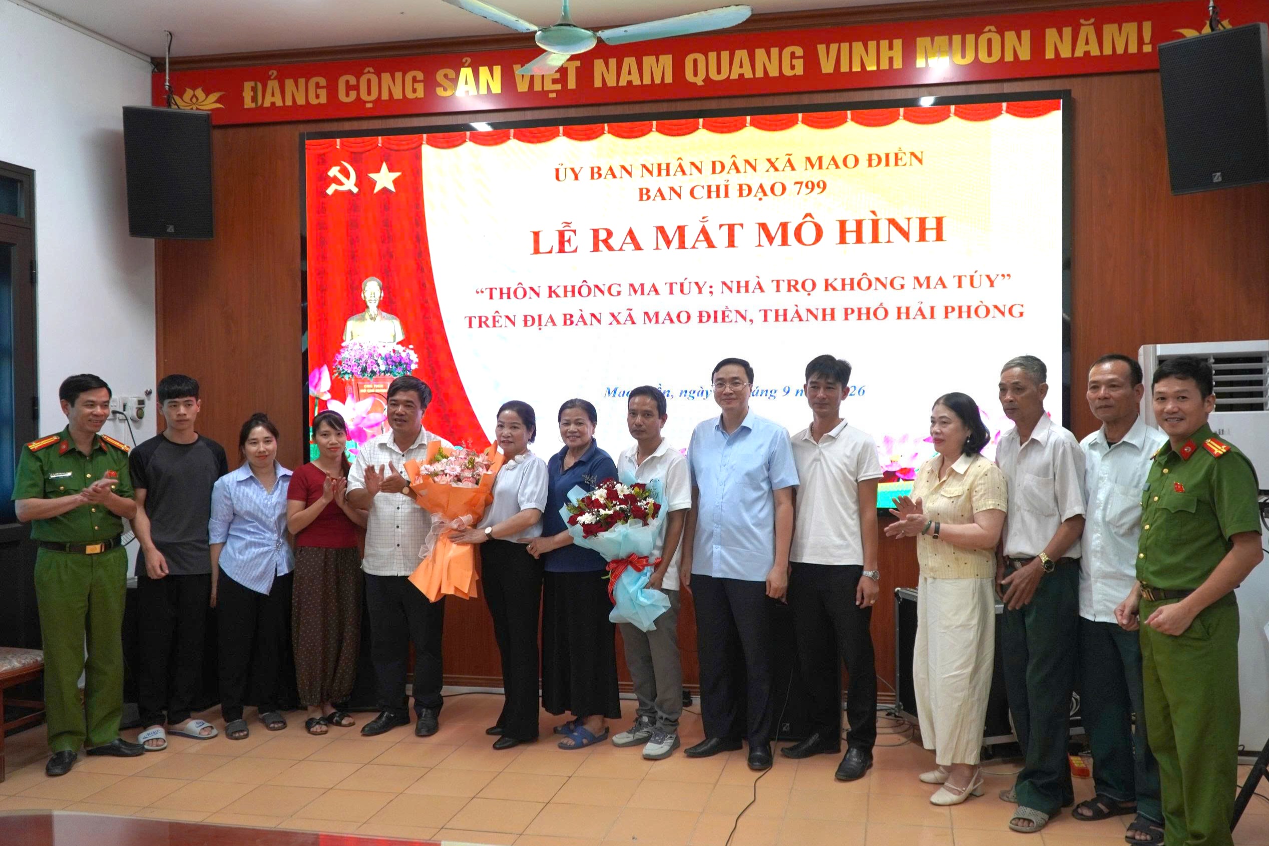 Xã Mao Điền ra mắt mô hình “Thôn không ma túy” và “Nhà trọ không ma túy”